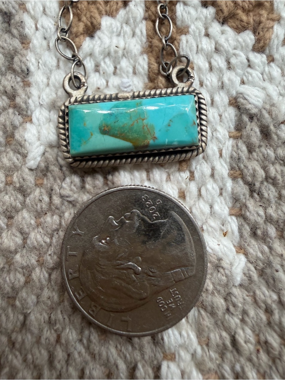 Mojave turquoise bar necklace